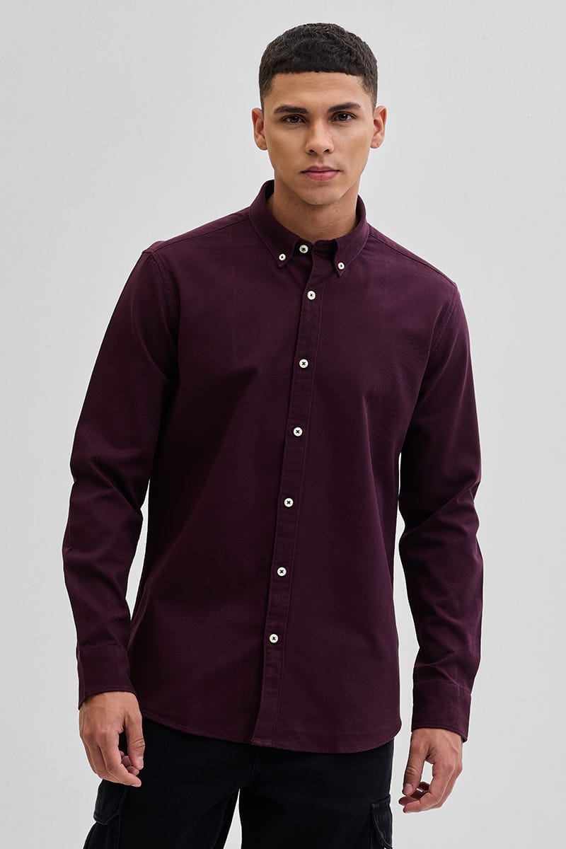 Men's Premium Solid Full Sleeve Button-Down Casual Shirt for Smart Everyday Style